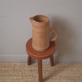 Pitcher vase with handle vintage sandstone pottery handmade ceramic artisanal Scandinavian country decoration