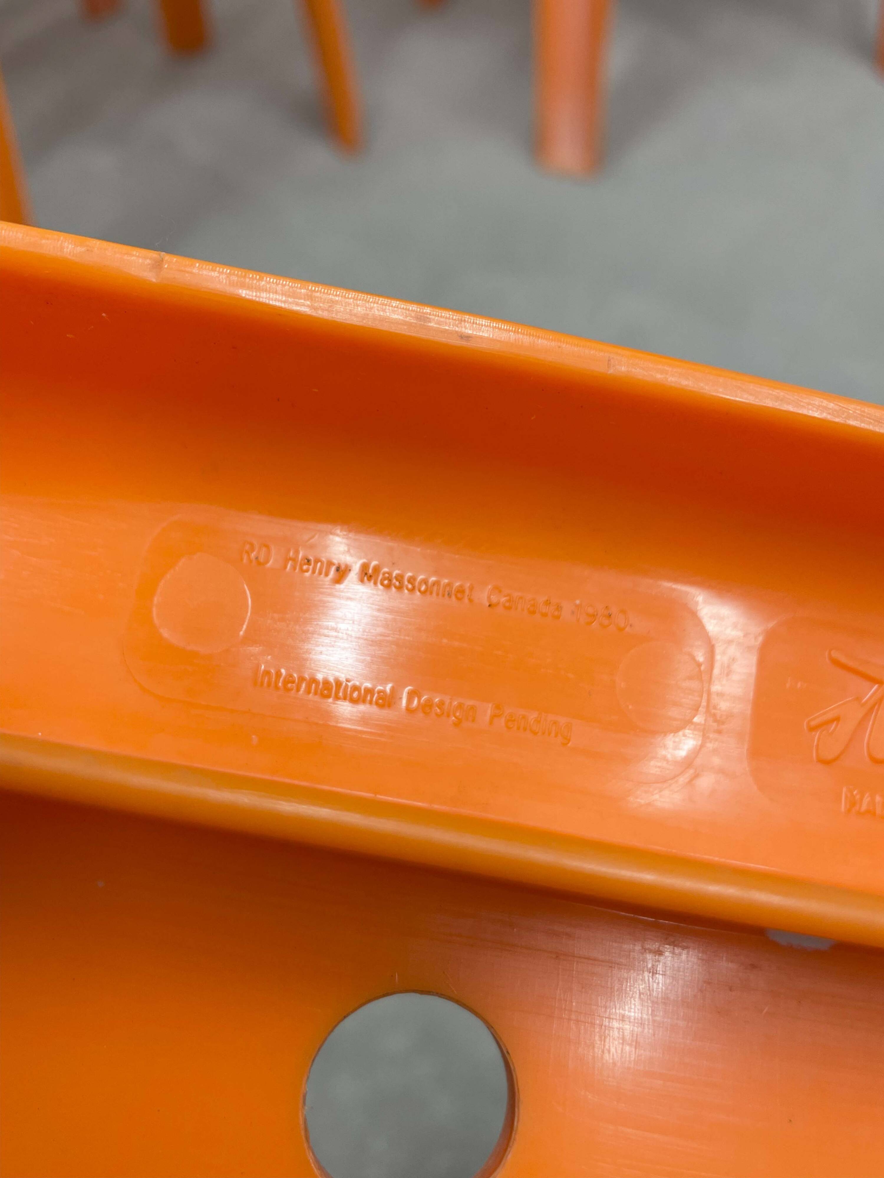 4 chairs "Armchair 300", Henry Massonet, Stamp, 1972