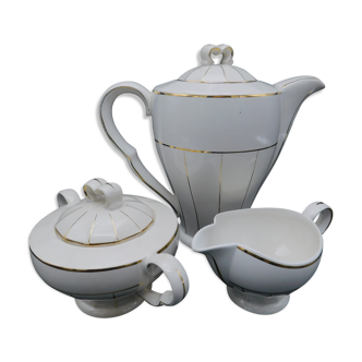 Céranord pourer, creamer and sugar bowl