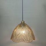 Peil & Putzer glass leaf hanging lamp , 1970’s