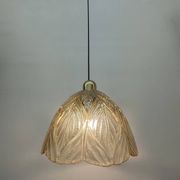 Peil & Putzer glass leaf hanging lamp , 1970’s