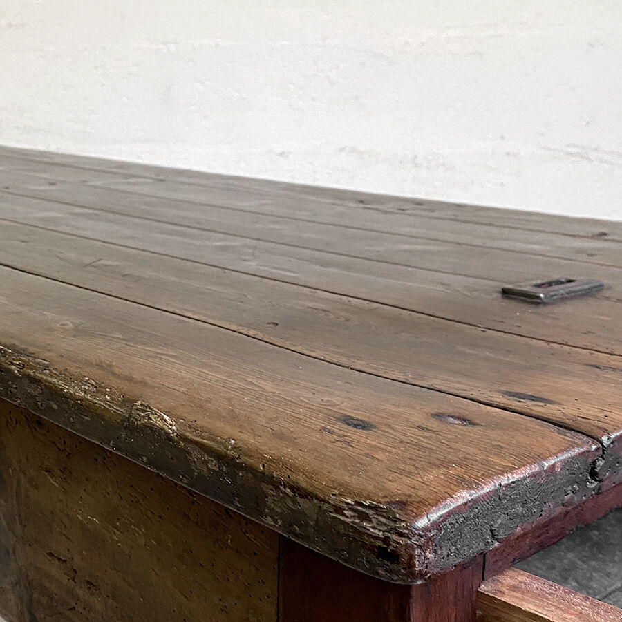 Large 19th century farm table