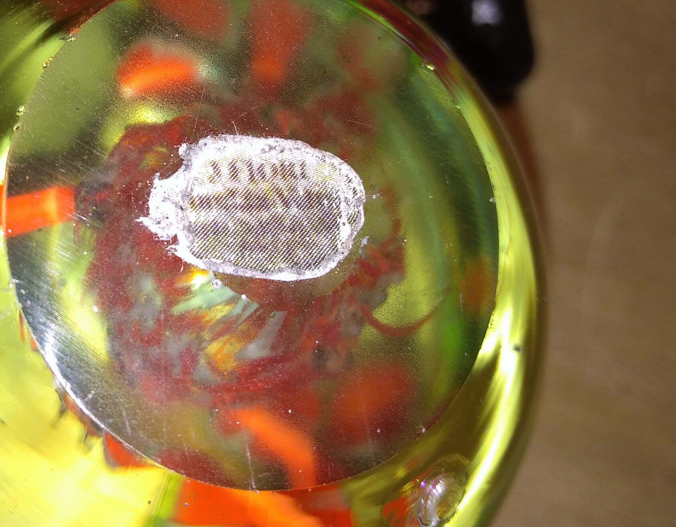 Vintage murano glass sulfide or paper press