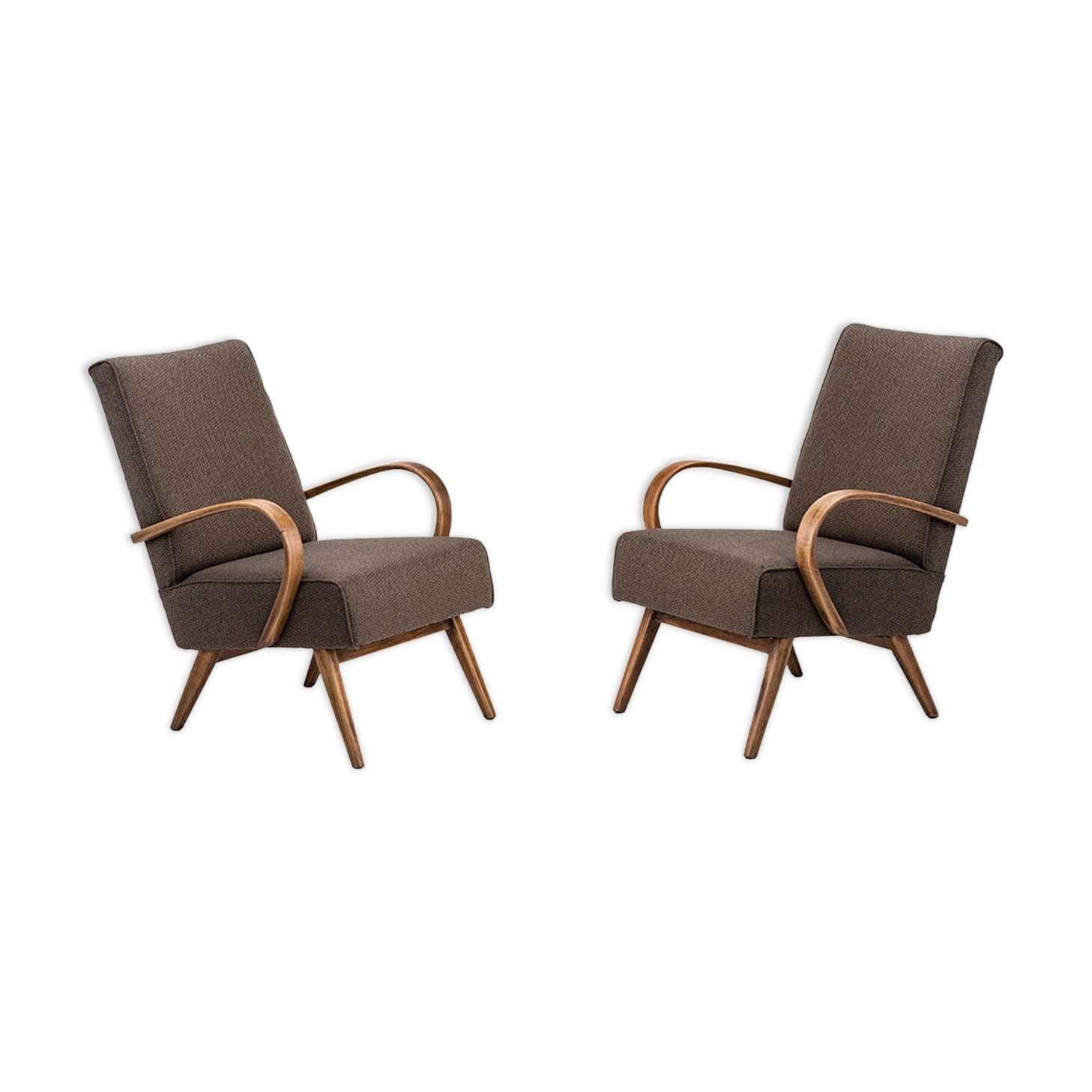 Paire de fauteuils type 53 design Jaroslav Smidek Ton années 1960