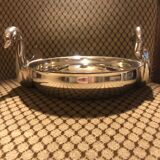 Art deco silver metal dish or bowl