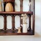 Vintage dark rattan wall shelf – Riviera & Bohemian style