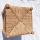 Low stool in wood and straw