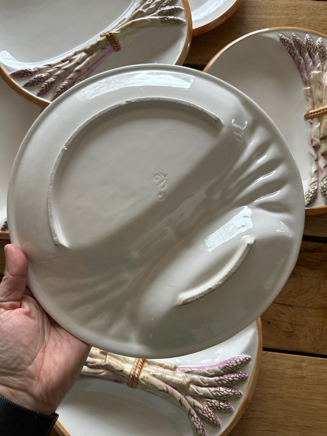 Asparagus plates barbotine