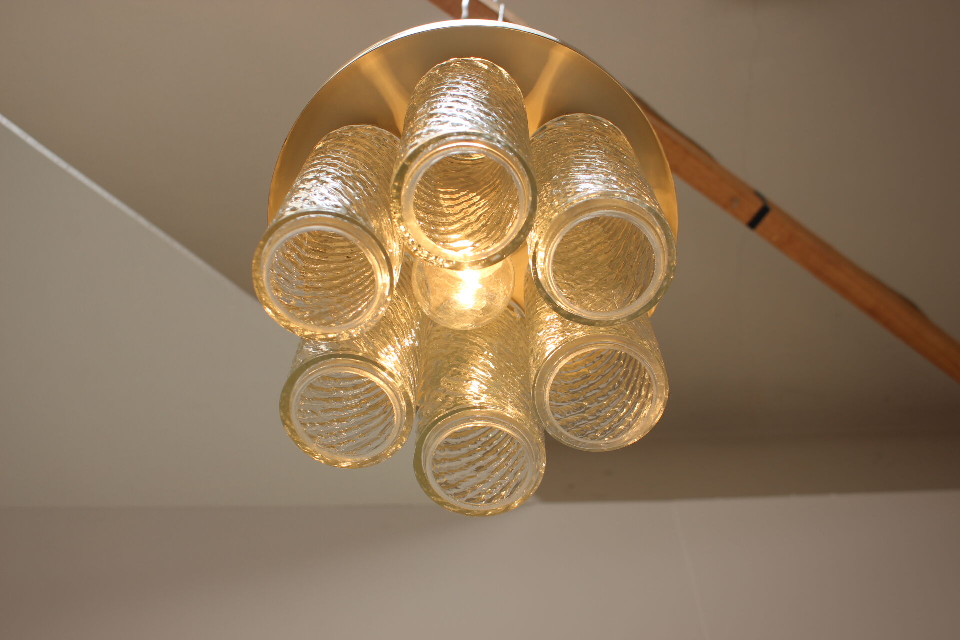 Mid-century chandelier Kamenický Šenov, 1970