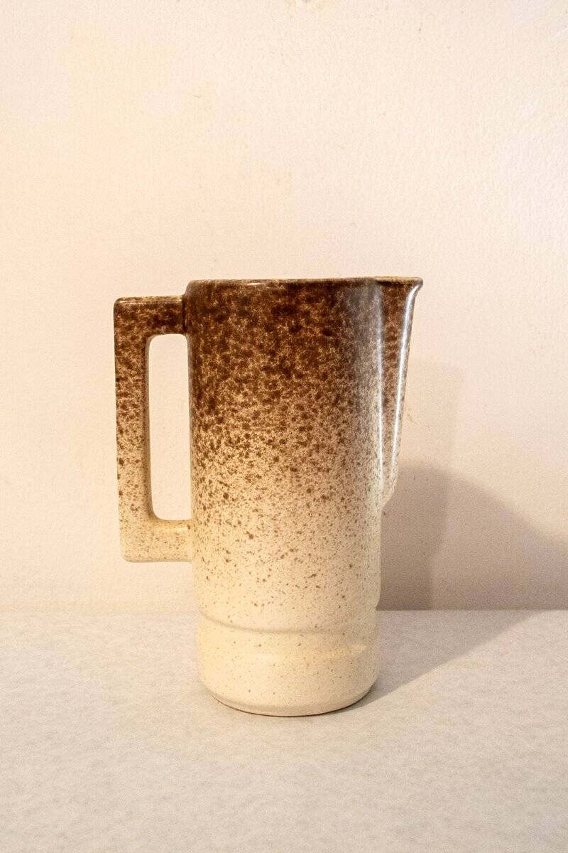 Carafe with glasses by Albino Reggiori for Società Italiana Ceramica Laveno, 1970s, set of 7.