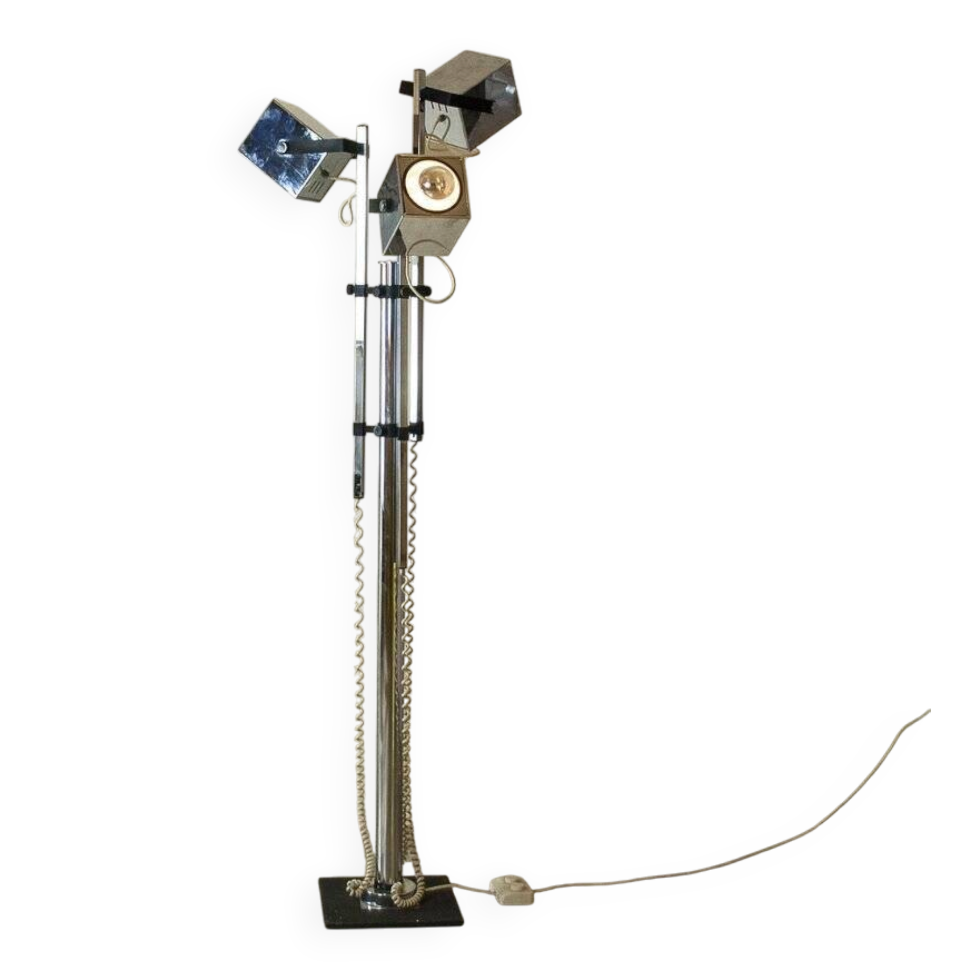 Adjustable Space Age floor lamp in metal, Italy, 1970s