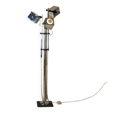 Adjustable Space Age floor lamp in metal, Italy, 1970s