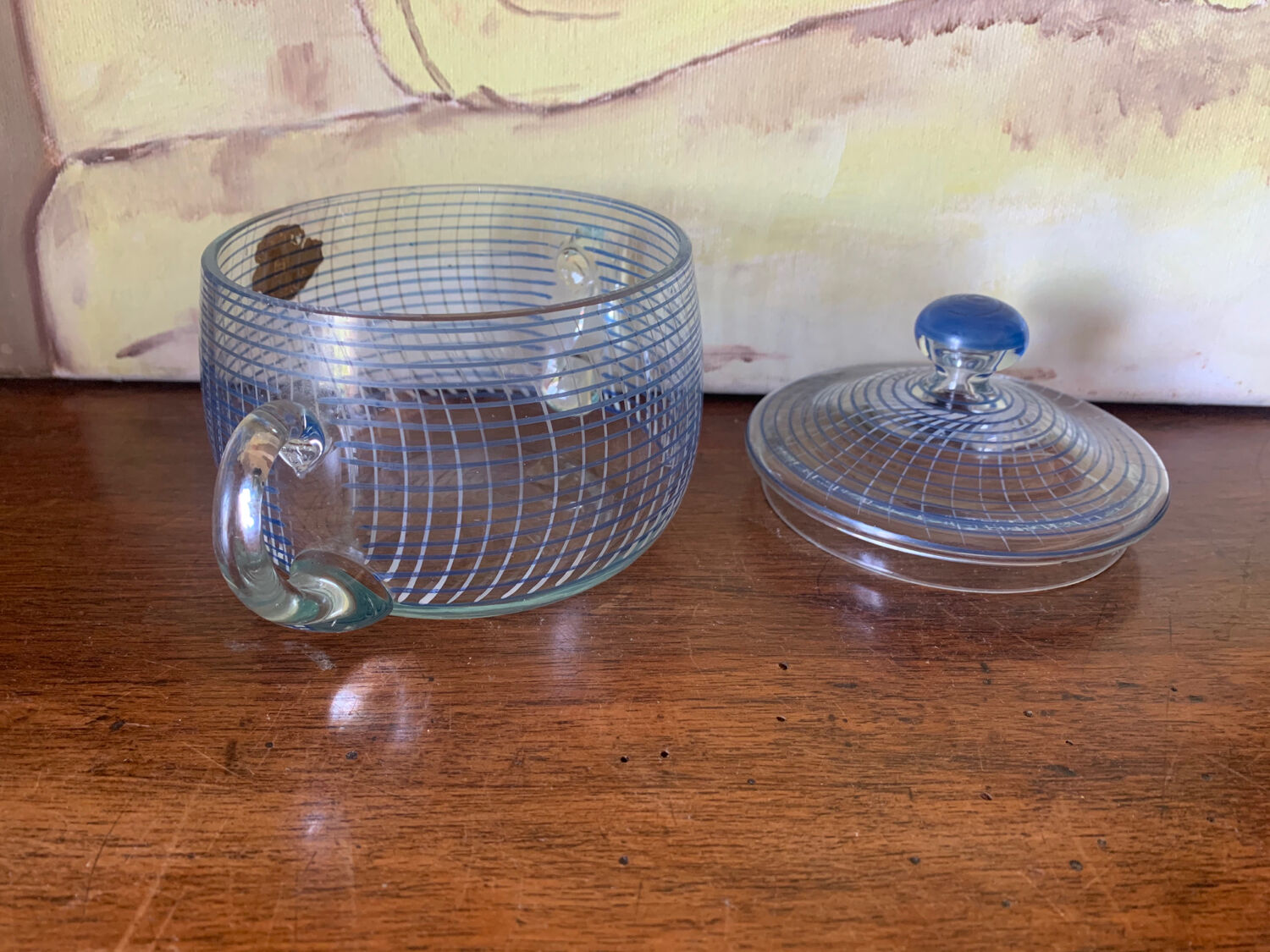 Bohemian crystal bonbonnière