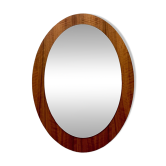 Mid-century wall mirror, oval mirror, Scandinavian design