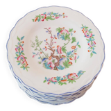 Suite de 10 assiettes plates anglaises Minton "Indian Tree" 1851
