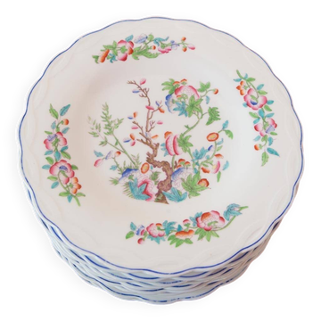 Suite de 10 assiettes plates anglaises Minton "Indian Tree" 1851