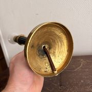 Antique Neo-Classical Column Candle Holder Brass Empire Lamp