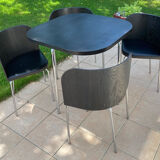 Black set fusion for ikea 1 table with 4 chairs