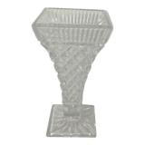 Vintage pressed molded glass vase 1960