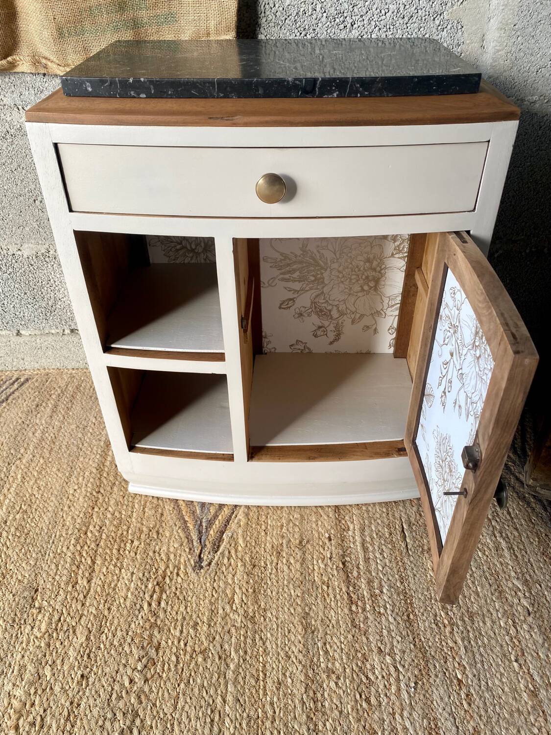 Bedside table, Art Deco side furniture