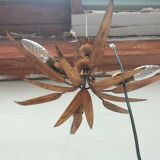 Golden leaf chandelier