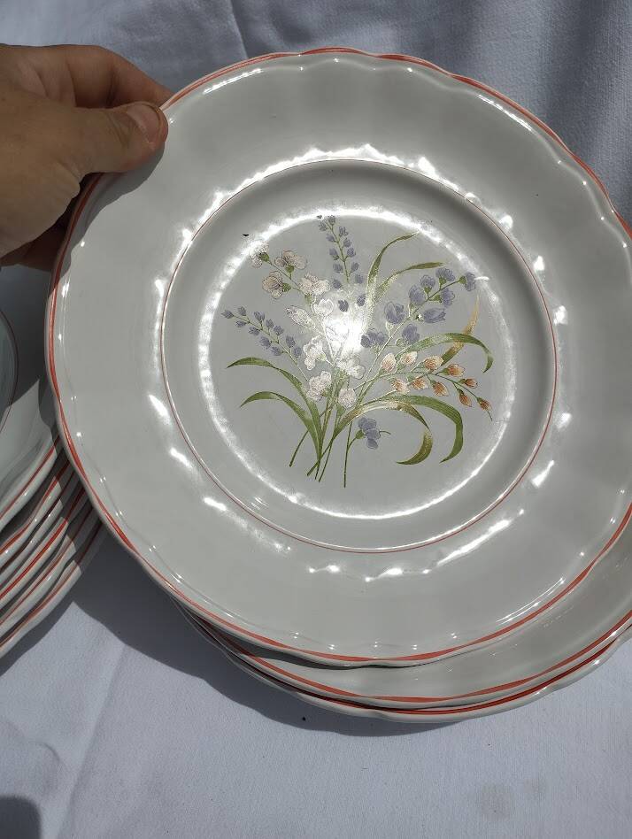 6 deep plates – Capôa earthenware – vintage Portuguese