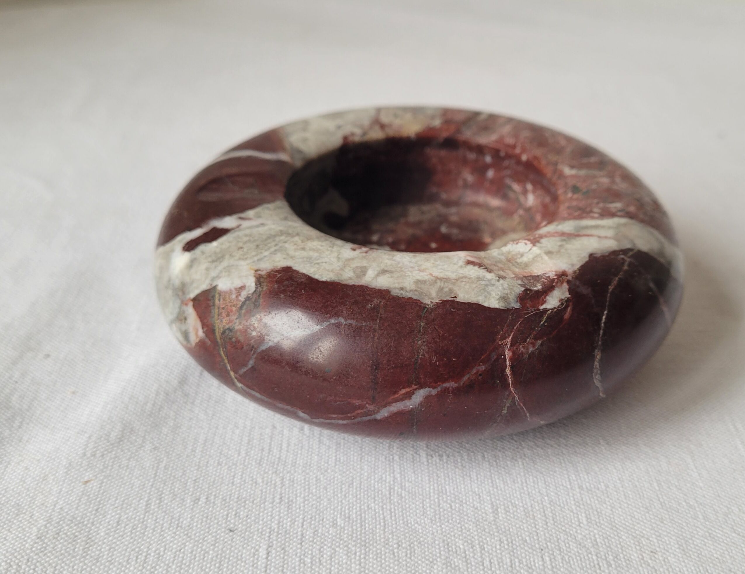 Pink marble ashtray