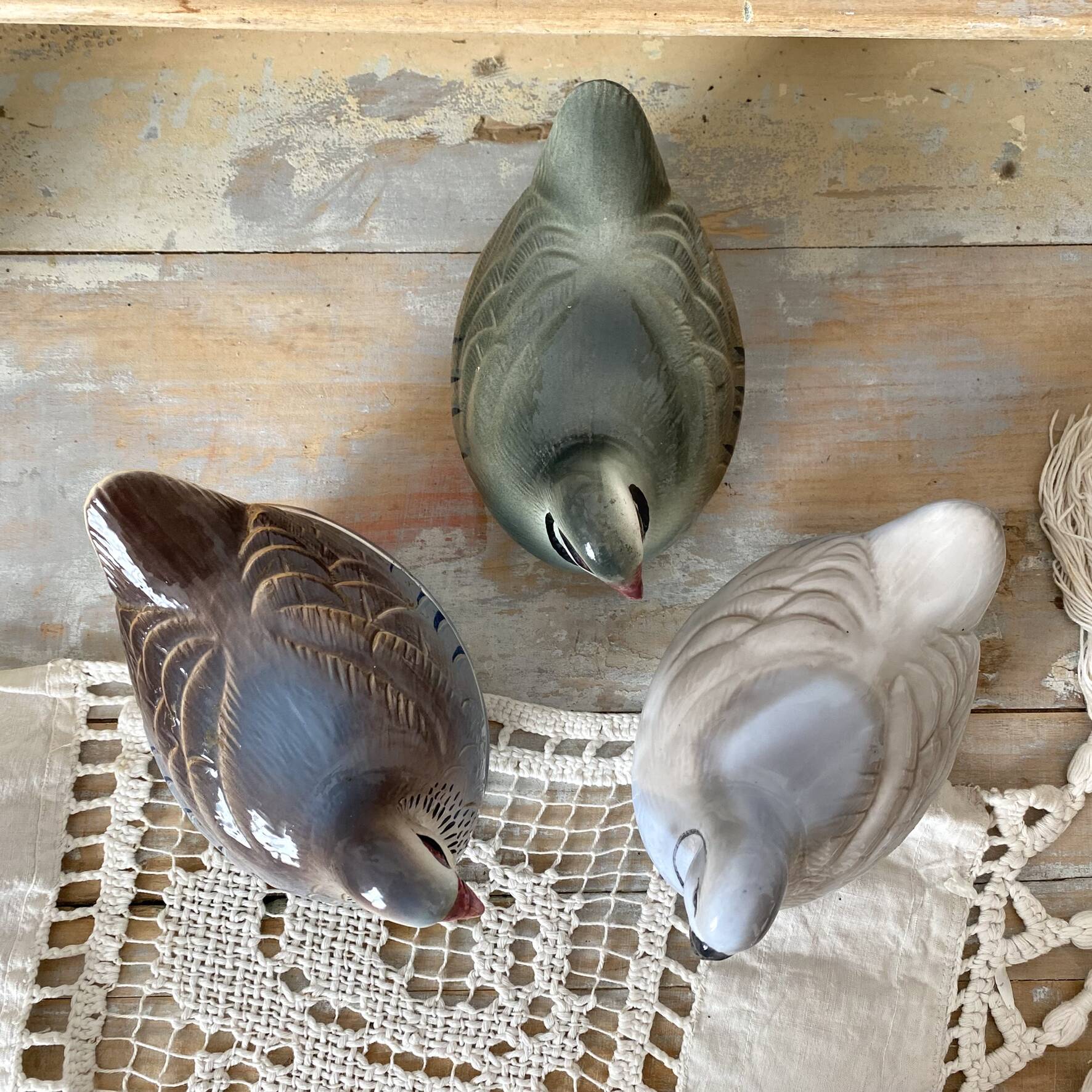Ceramic partridge, zoomorphic terrines by Michet Caugant.