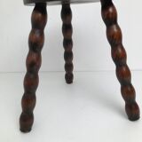Wooden stool turned tripod foot
