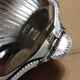 Vintage silver metal butter in shell shape