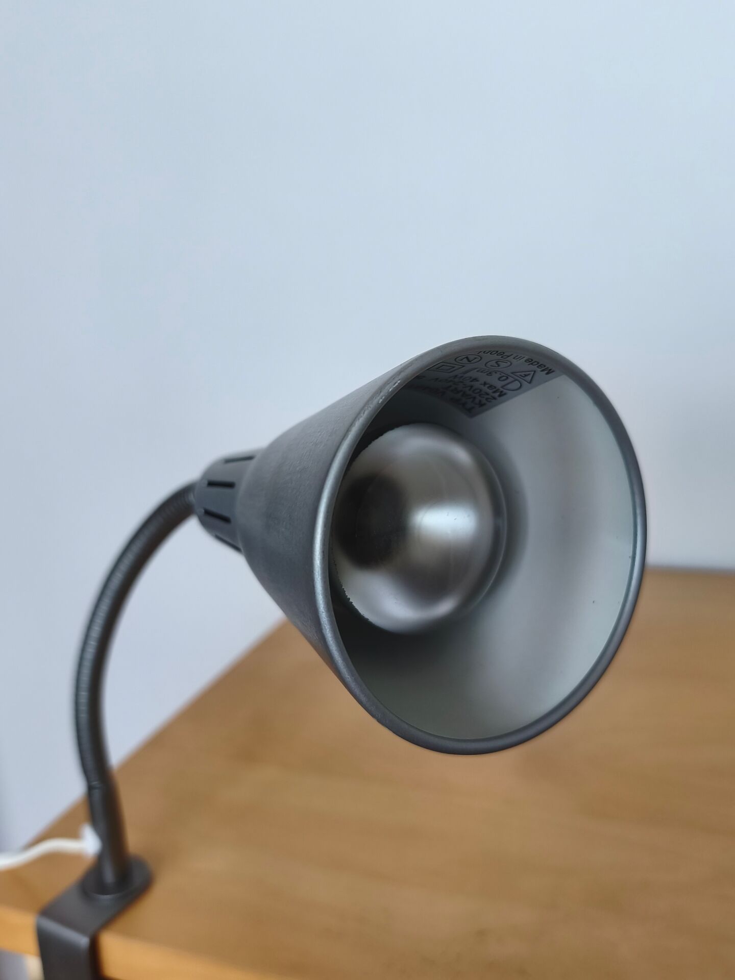 Lampe a pince réglable gris argenté vintage 90's
