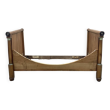 19th century empire sleigh bed in cherry wood
