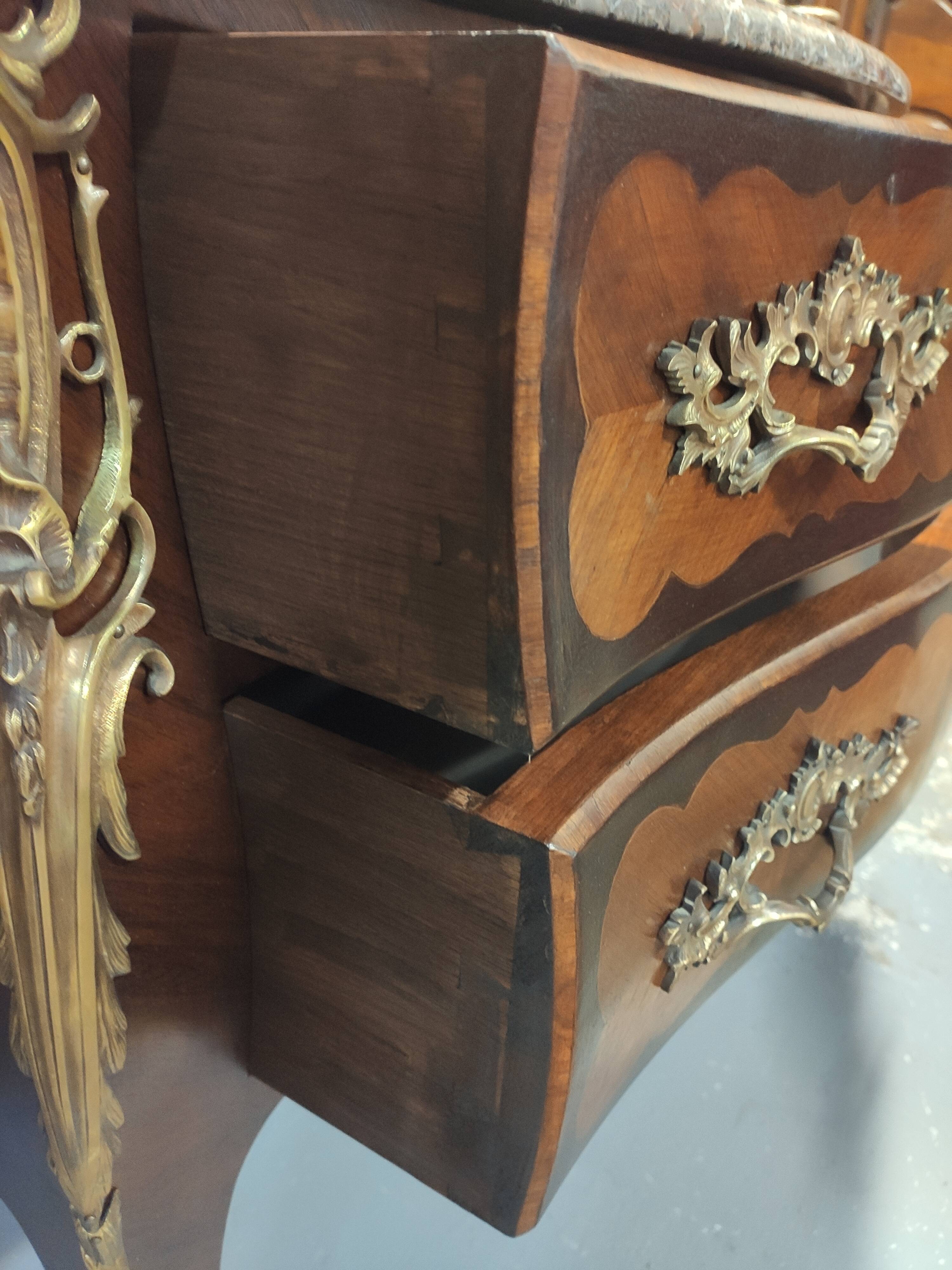 Dresser in marquetry style Louis XV