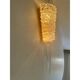 Pair of clear Murano glass wall sconces in the Barovier Art Deco style. Rostrato