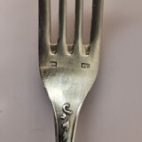 Old silver metal service with box