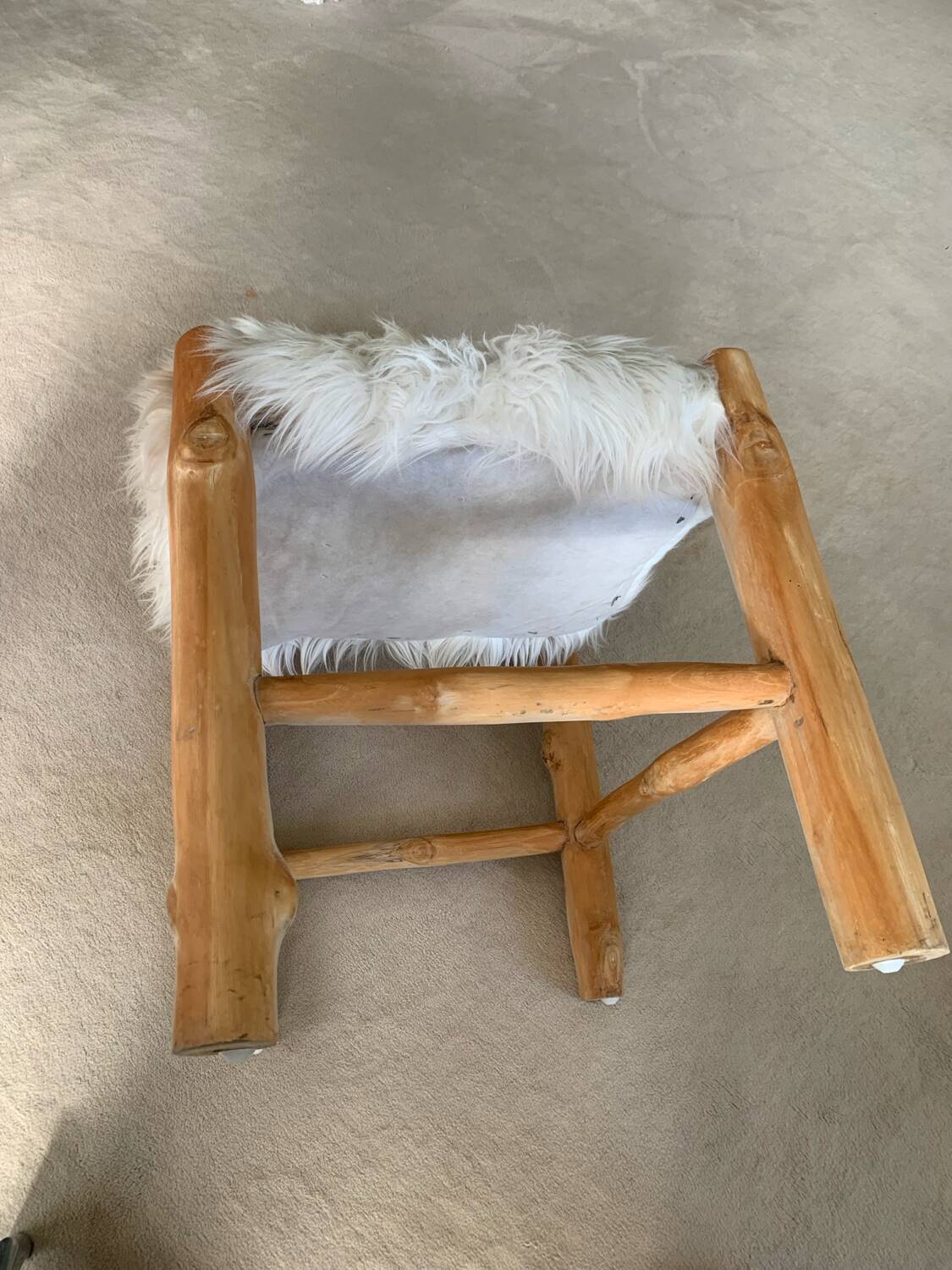 Faux fur chair