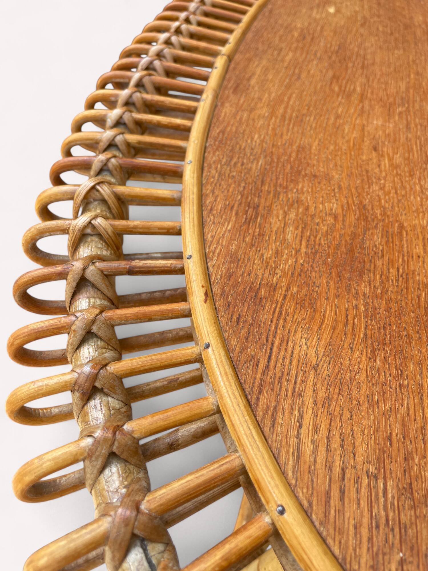 Table basse soleil en rotin