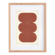 painting on paper - twist - light terracotta abstract illustration - signed eawy