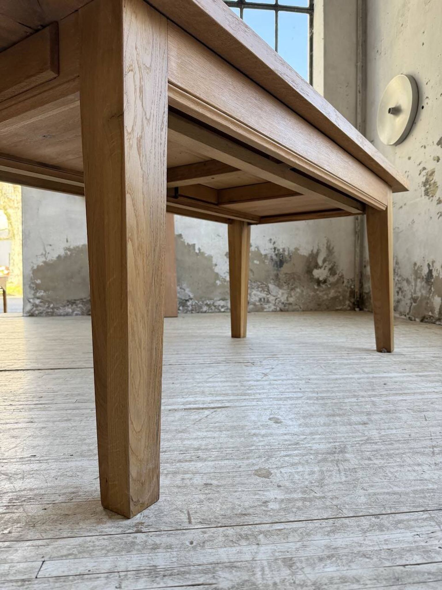 Table de ferme extensible en chêne massif