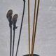 Three-light painter's table lamp in brass from the 1950s.