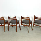 Teak dining chairs by Erik Buch Denmark 1960s