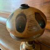 Wooden mushroom lamp