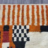 Unique orange Moroccan rug, 150/250cm