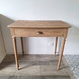 Farmhouse desk / console / side table in solid oak, country style.