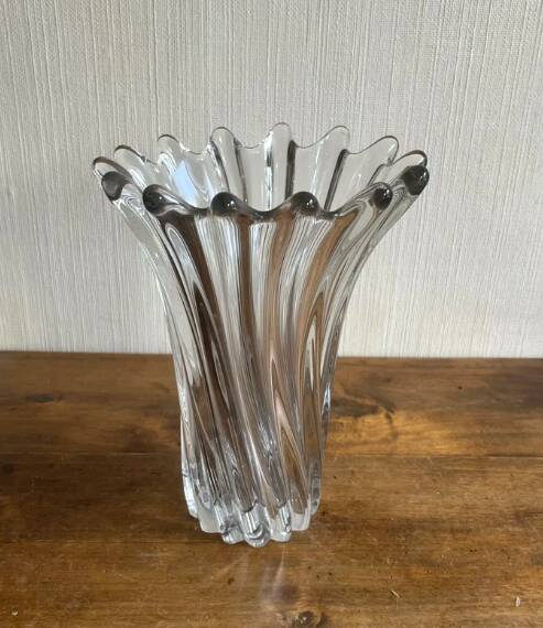 Vase corolle verre twisté style Pierre d'Avesn