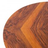 Oval Art Deco table from the 1940s, Poland. After renovation.