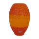 Ovoid Art Nouveau vase with annular neck VAL orange glass paste, Daum Nancy