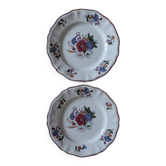 Two Sarreguemines Agreste dinner plates