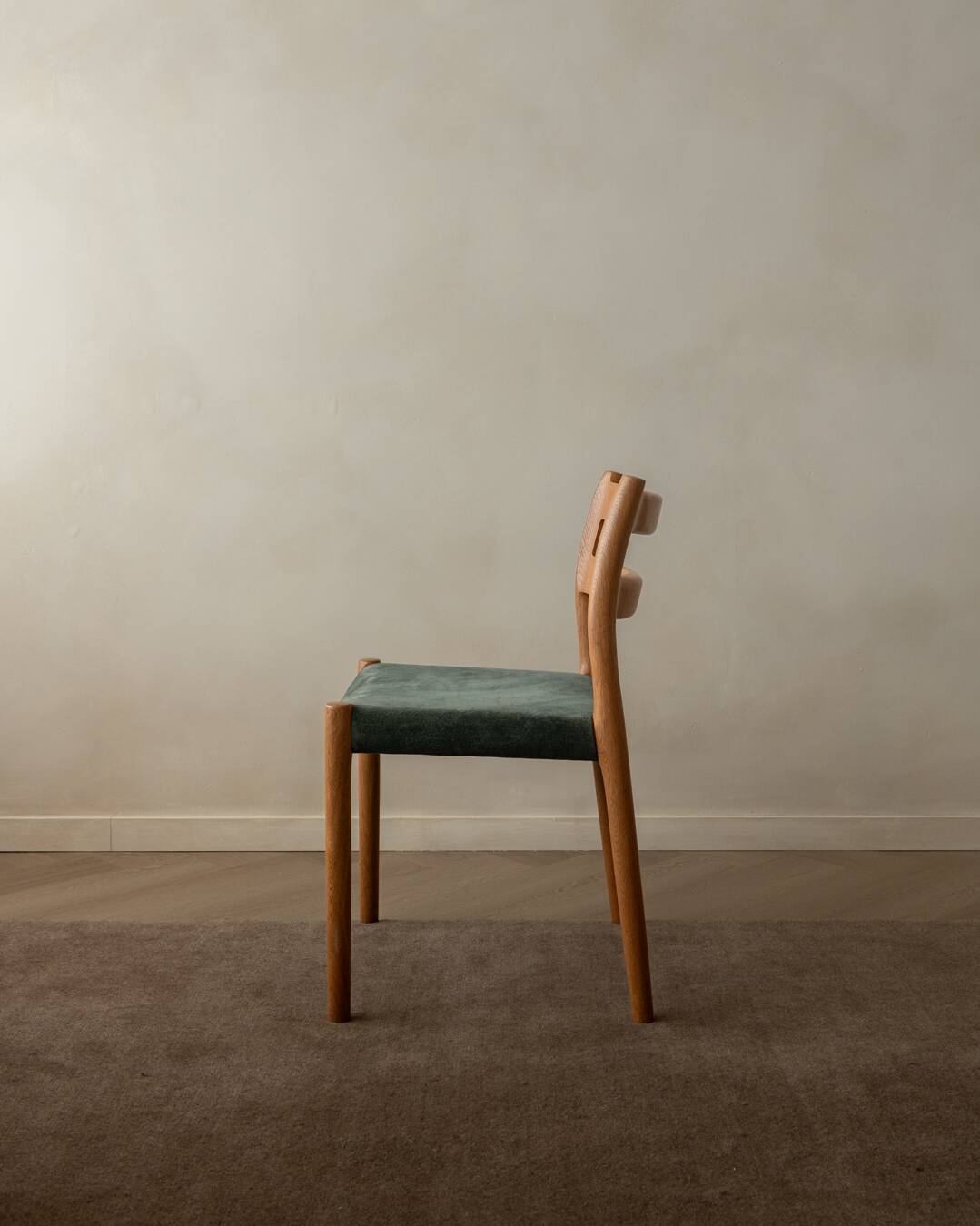 Vintage Danish Dining Chairs Model 84 Oak Niels O. Møller, 1960s, Set of 4