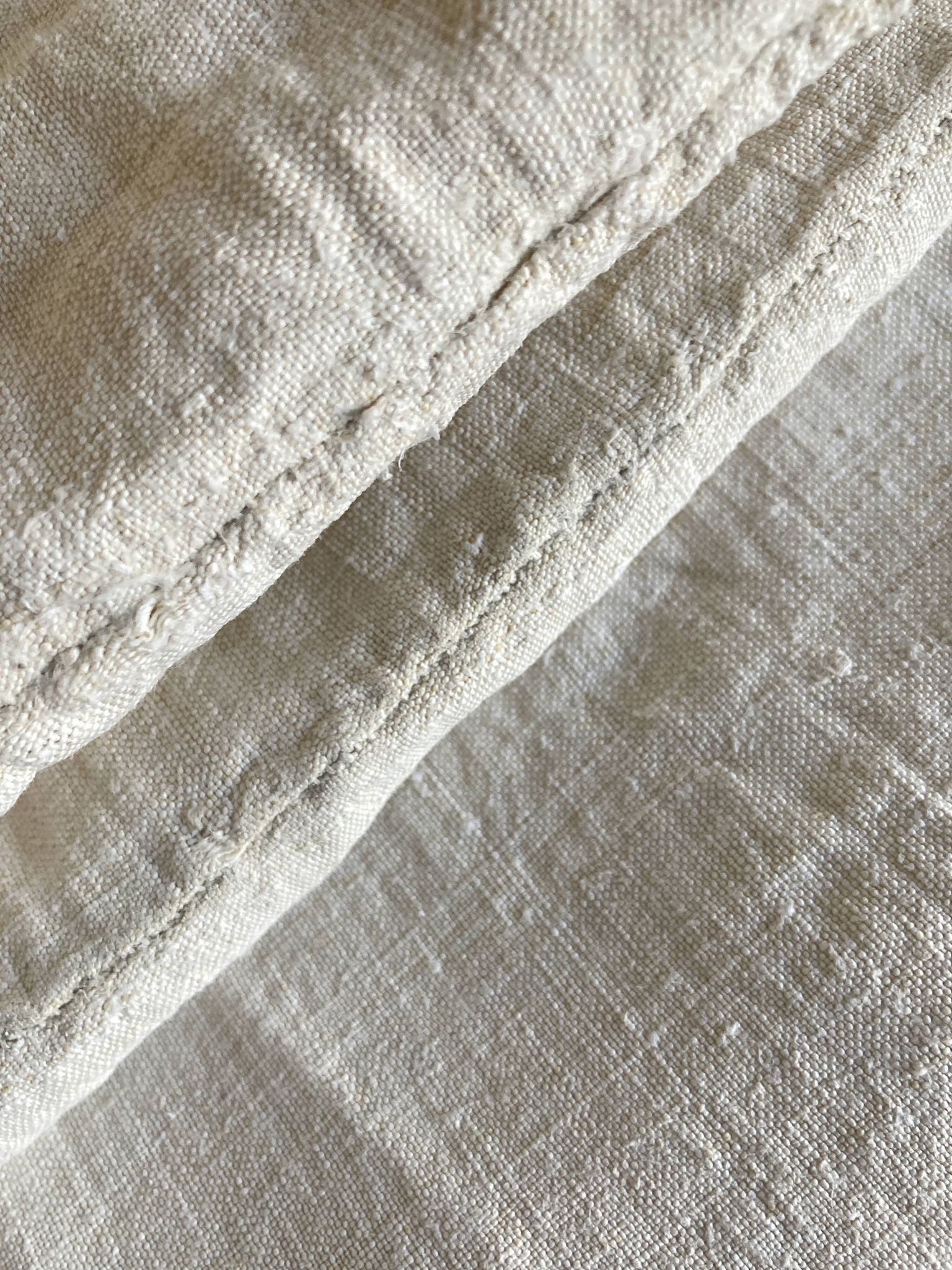 Nappe de ferme de réserve en lin brut 19e L260cm